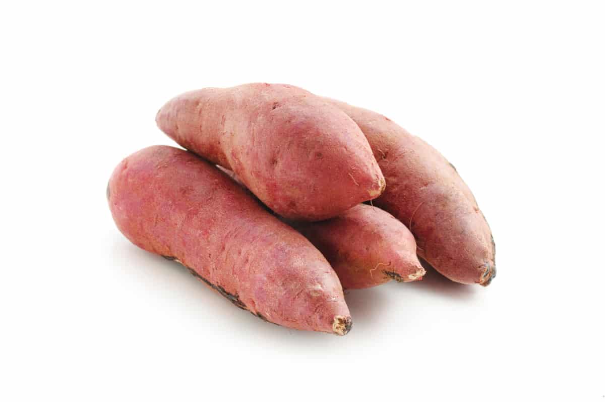 Sweet potatoes placed as a bunch 